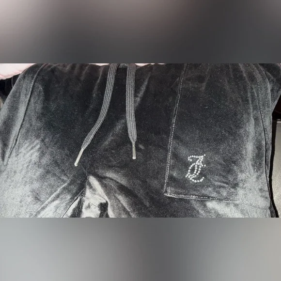 Juicy Couture Black Pajama Pants & Pink Pajama Shorts Set, Size Medium, NWT. - Picture 5 of 5